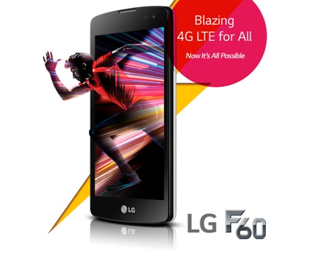 LG Velkommen til et nytt hastighetsnivå med lynrask 4G LTE. Den rimelige LG F60 overgår alle dine forventninger gjennom enkle og smarte funksjoner, kraftig ytelse og fargeglad design. LG F60 er der for deg når du er på farten – alt du trenger å gjøre for å komme i gang, er å banke., LG F60 D390n